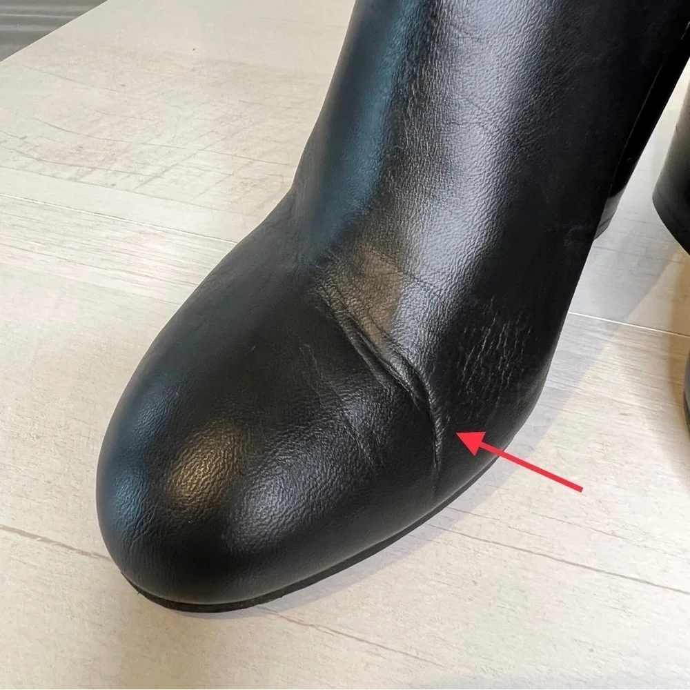 Vince Ingrid Black Leather Slingback Ankle Bootie